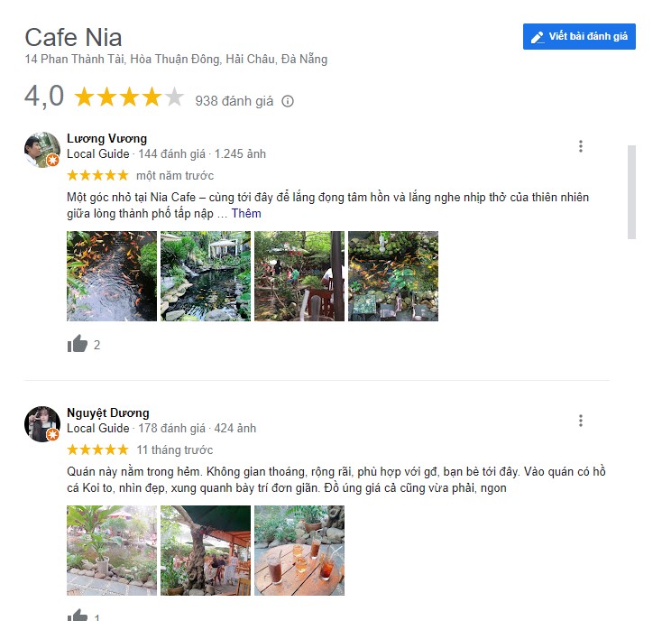 các quán cà phê cá Koi ở Đà Nẵng