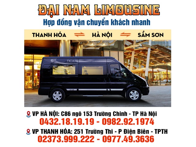 xe limousine Hà Nội Sầm Sơn