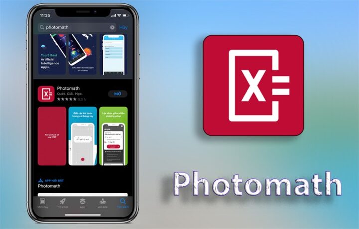 app giải bài tập Photomath