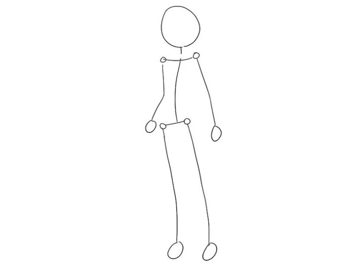 cách vẽ người anime phác họa cơ thể