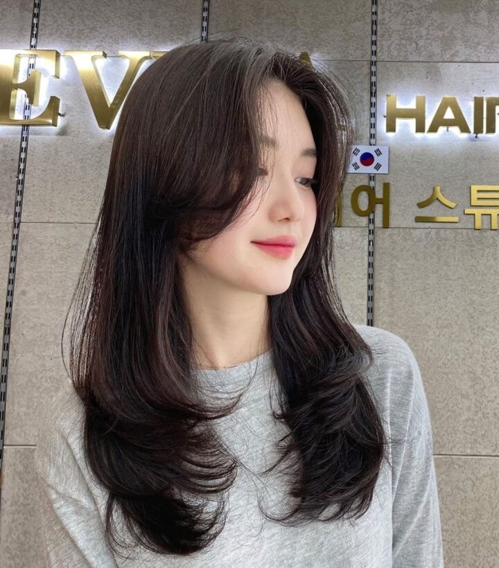  Layer tóc mái bay Hàn Quốc