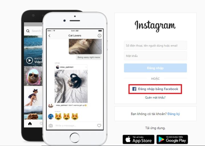 app ban hang online Instagram
