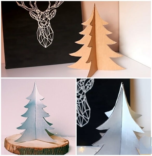 Cách làm cây thông bằng bìa giấy cứng đơn giản và dễ dàng