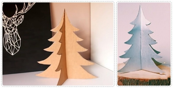 Hướng dẫn cách làm cây thông bằng giấy bìa cứng đơn giản