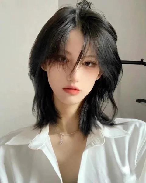 Tóc muller layer mặt dài tóc ngắn