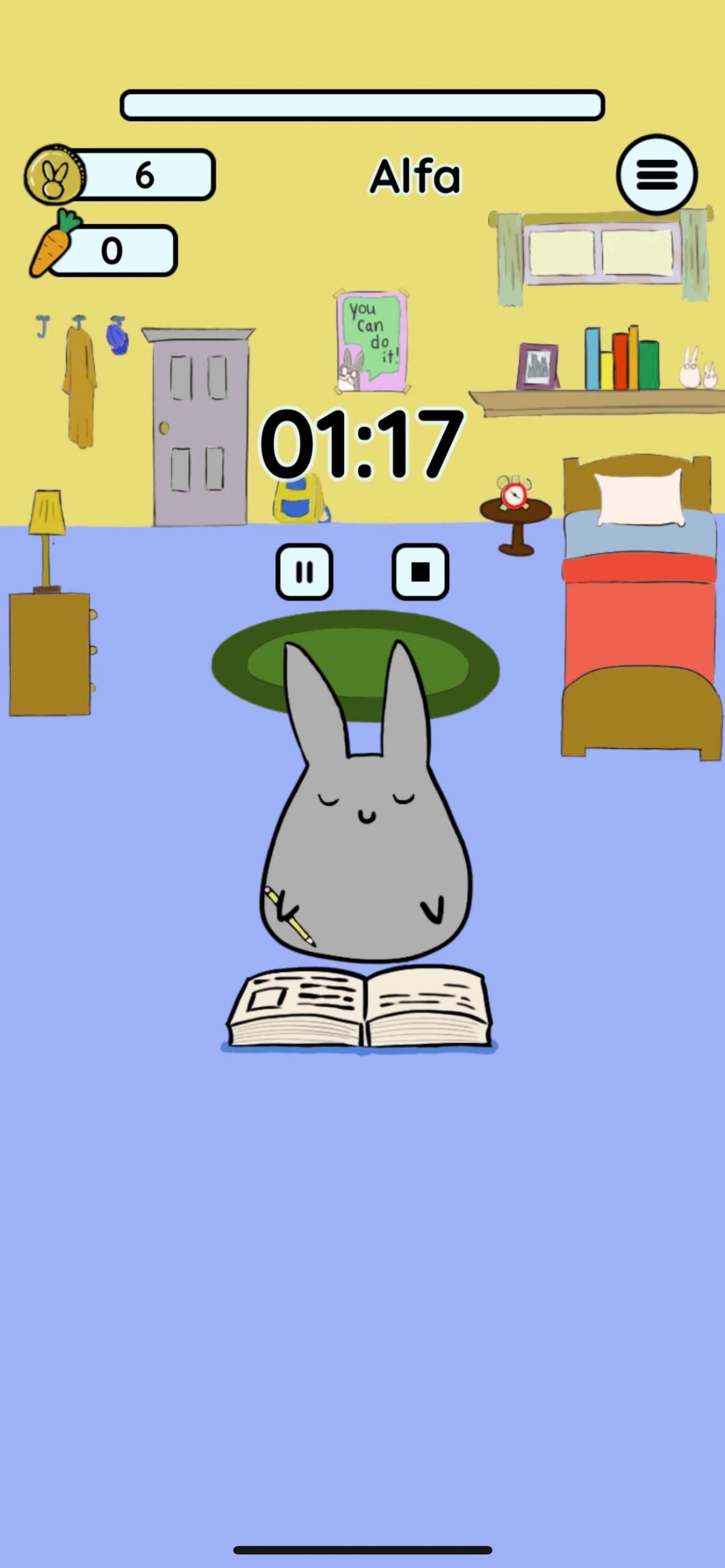 app đếm ngược thời gian học tập Study Bunny